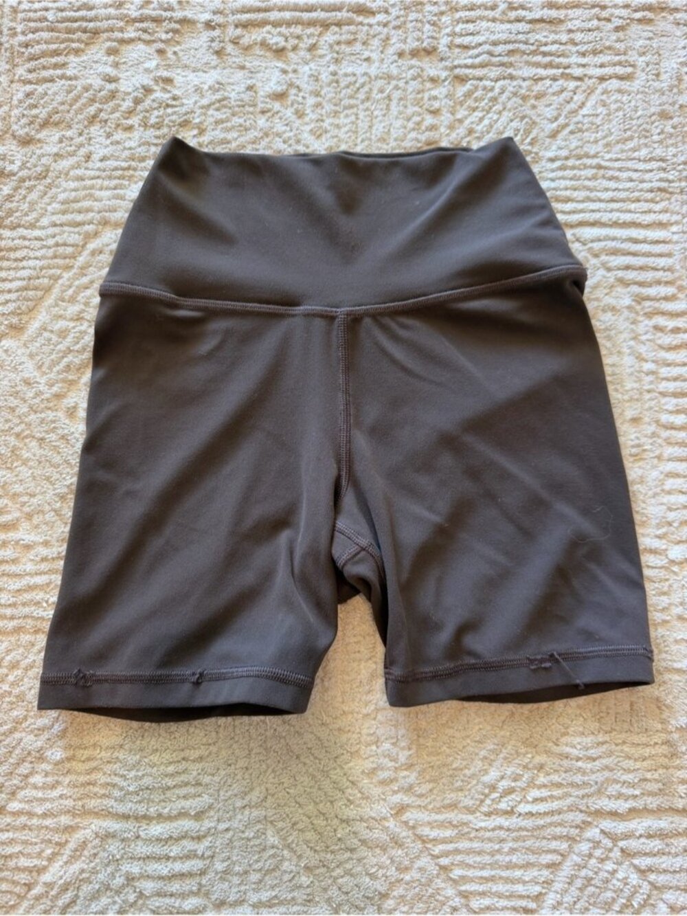 Athleta Transcend 5” Biker Shorts XXS Brown High Rise Yoga Workout